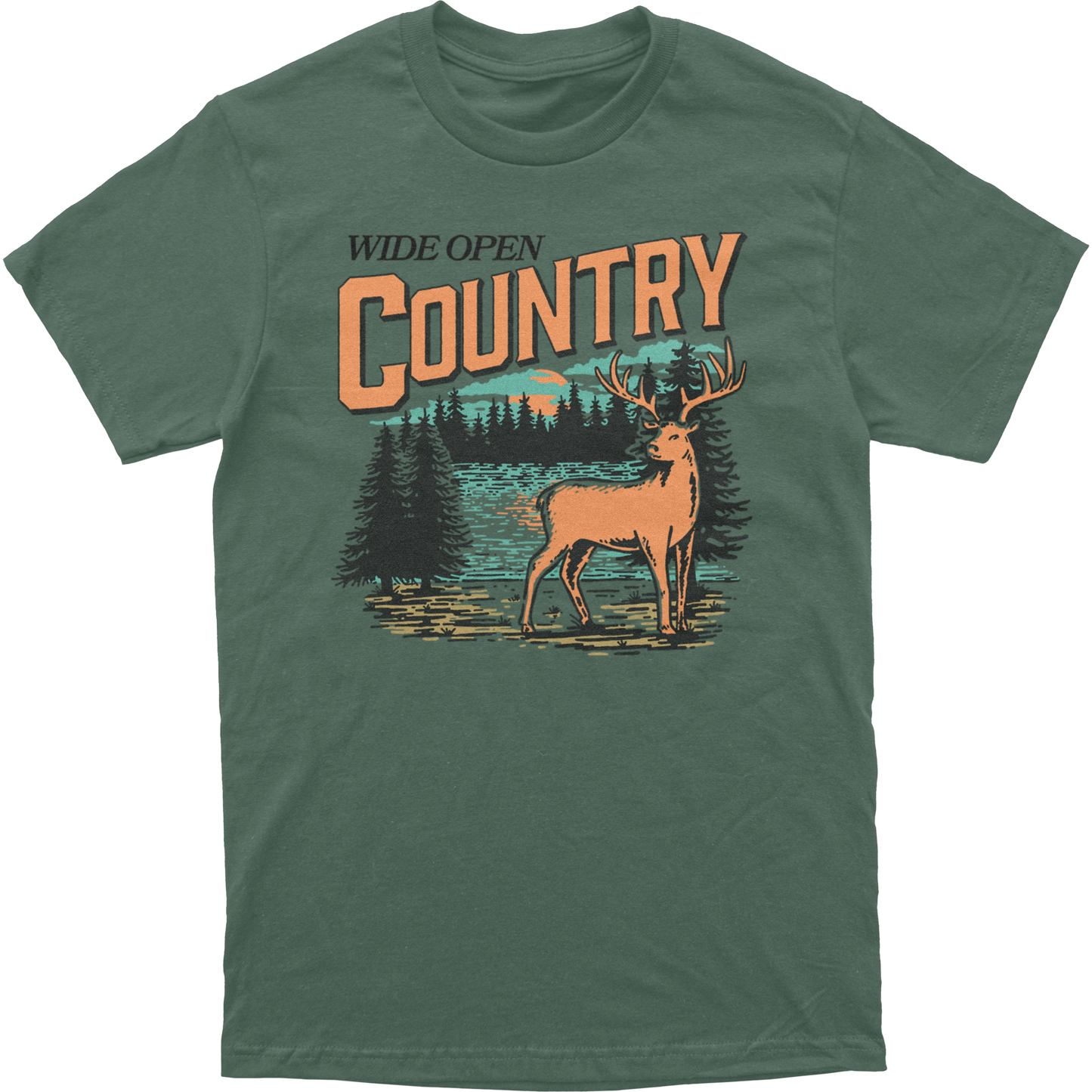 Wide Open Country Deer Tee