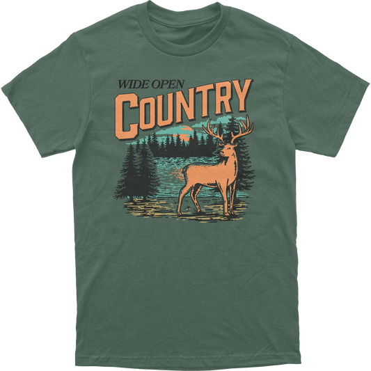 Wide Open Country Deer Tee