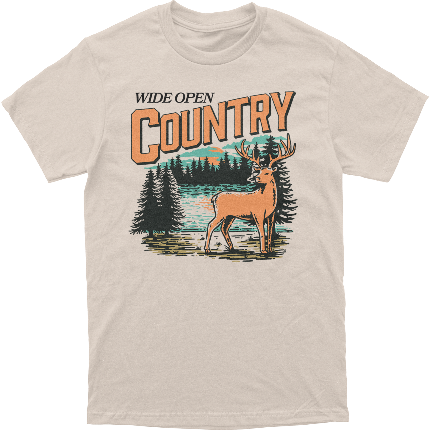 Wide Open Country Deer Tee